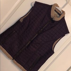 Plum and fleece vest